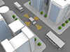 Bus | Danger detection | Driving | Traffic rules-Technology | Illustrations | Free material