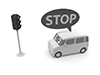 Signal | Stop | Autonomous Driving-Technology | Illustration | Free Material