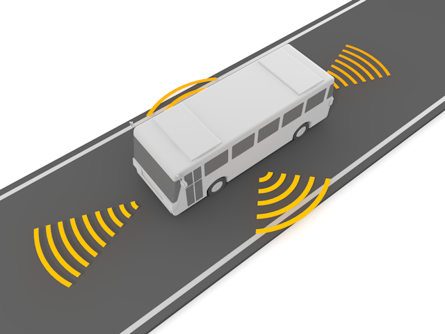 バス | センサー | レーダー | GPS - テクノロジー / 技術開発 / 写真 / 3D / 科学 / イラスト / フォト / 無料 / 機械