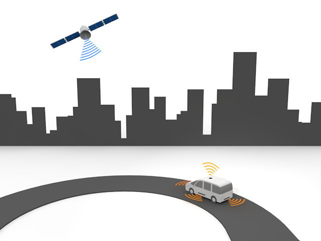 GPS | 衛星 | 自動運転 | 走行 - テクノロジー / 技術開発 / 写真 / 3D / 科学 / イラスト / フォト / 無料 / 機械