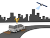 Autonomous driving | Driving | GPS | Satellite-Technology | Illustration | Free material