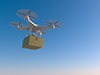 Delivery / Drone / Sky --Technology ｜ Illustration ｜ Free material
