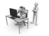 Robot subordinates | Machines | Human bosses-Technology | Illustrations | Free materials
