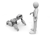 Robot apologizing in Dogeza ｜ Scolding person ｜ Company-Technology ｜ Illustration ｜ Free material