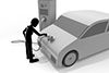 Future / Rechargeable / Battery / Eco Car --Illustration Download-Free-- 2,100 × 1,400 pixels