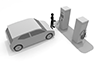 Electric Vehicle / Electric / Green Energy ――Illustration-Free-3D Image ―― 2,100 × 1,400 pixels