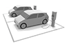 Eco Car / EV / Smart Car / Speed ​​--Illustration-Free-3D Image-- 2,100 x 1,400 pixels